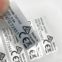Etiquetas Adhesivas de PET en Rollo, Color Plata Mate, Resistentes al Agua, para Códigos de Barras, Uso Industrial y de Almacén, Marca Haoxuan