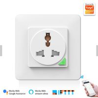 LifeLibero Tuya Enchufe de Pared Universal Inteligente WiFi para Hogar, Automático, Seguro, ABS, 16A 3500W, Control Remoto por Aplicación, Compatible con Alexa y Google