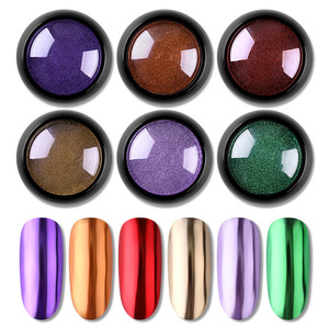 Chrome Mirror Nail Powder <b>Magic</b> Metallic Effect Pigment Dust Fine Glitter for Professional Nail Art Salon Manicure Decoration - Product Image 6