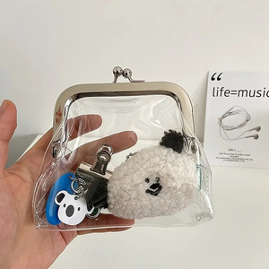 <span class=keywords><strong>กระเป๋า</strong></span>เงินใส่เหรียญไวนิลใสขนาดเล็ก<span class=keywords><strong>กระเป๋า</strong></span>ใส่เงินสด PVC ใสมีช่องล็อคแบบเปิด - Product Image 4