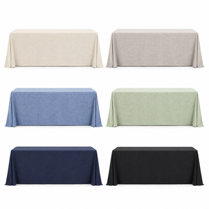Premium Rectangle Tablecloth Faux Linen Custom Size Custom Color Commercial <b>Table</b> Cloth For Hotel Banquet Supply Bulk - Product Image 1
