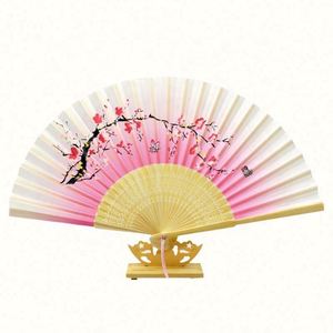 High Quality Wooden Paper Folding Bamboo Hand Fan Wholesale Custom Folding Hand Fans for Pouch - Product Image 3