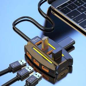 <span class=keywords><strong>USBhub</strong></span> USB 2.0 Fuente de alimentación externa de 10 puertos con luz ambiental - Product Image 3