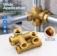 Raccords de plomberie durables en laiton moulé, raccord en T et coude en laiton à filetage femelle pour la connexion de conduites de fluides et les systèmes CVC