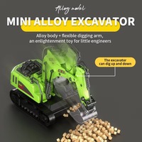 Yt 1/64 10wd Mini Camion Benne Lourd de Bureau en Alliage, Modèle Réduit Télécommandé, Véhicule d'Ingénierie de Simulation, Jouet pour Garçons
