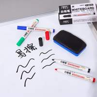 Marqueur effaçable à sec rechargeable avec logo personnalisé, encre non toxique, pour tableau blanc scolaire et de bureau, en plastique, pointe moyenne