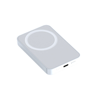 Banco de Energía Inalámbrico Magnético Ultra Delgado de 5000mAh con Carga Rápida de 15W, Bancos de Energía Inalámbricos de 10000mAh