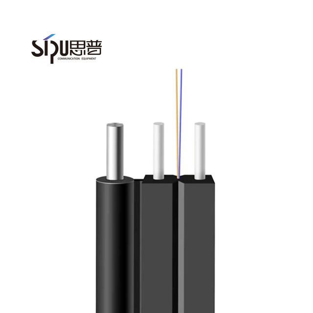 SIPU GJYXCH Outdoor Optical Fiber Cable 1/2 Core Flat Optic Cable Copper Conductor Solid G652D/G657A1/G657A2 FTTH Communication