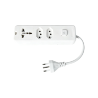 Multiprise blanche 10A 250V Brésil, 4 prises, 3 broches, haute capacité de courant