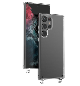 <span class=keywords><strong>Collier</strong></span> Sangle Lanière Cordon Tpu Pc Téléphone Cas pour <span class=keywords><strong>Samsung</strong></span> Galaxy <span class=keywords><strong>S21</strong></span> S22 S23 S24 Antichoc Clair Téléphone Cas avec Lanière Trou - Product Image 1