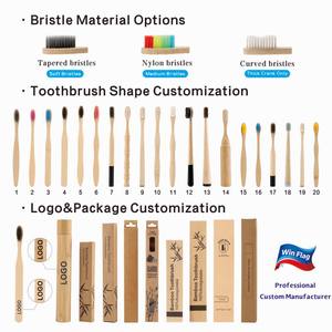 Vente en gros personnalisable hôtel maison coffret kraft jetable écologique biodégradable brosse <span class=keywords><strong>bambou</strong></span> - Product Image 3