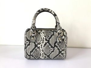 Bolsos de Mano de Piel Sintética con Estampado de Serpiente, Diseño Vintage, Cierre Abierto, Capacidad 3L+, Color Personalizado, Bolsos Boston para Mujer, OEM ODM - Product Image 2
