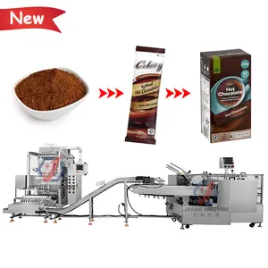 Completamente automatico pacchetto di bustine di tè e polvere di caffè multistano bustina in polvere cioccolato cacao macchina per incartare