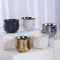 Porte-bougie en céramique électro-plaqué, style moderne minimaliste haut de gamme, décoration de Noël pour la maison, forme ronde