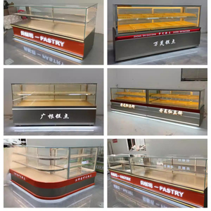 Vitrines à pâtisserie, <span class=keywords><strong>vitrine</strong></span> réfrigérée <span class=keywords><strong>d</strong></span>'<span class=keywords><strong>angle</strong></span> <span class=keywords><strong>en</strong></span> <span class=keywords><strong>verre</strong></span> neutre, éclairage LED, écologique, durable, dimensions personnalisables - Product Image 6