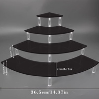 Présentoir en acrylique en gros, support modulaire rond à niveaux pour figurines, présentoir de comptoir de qualité professionnelle pour la vente au détail