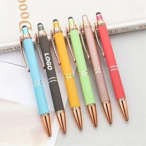 Bolígrafo de Aluminio Personalizado con Logotipo Impreso - Bolígrafo Metálico Promocional con Clic para Dispositivos de Pantalla Táctil - Product Image 1