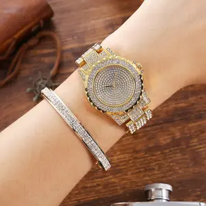Fashion 3 Pcs/Set Watch With Bracelet Set And Gift Box Packing Jewelry Natural Stone Leather Bracelets Bangles Watch Sets Men CC