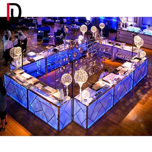 <span class=keywords><strong>2023</strong></span> fiesta nuevo diseño bar MUEBLES ACERO INOXIDABLE boda alambre mesa de cóctel boda decoración vino gabinete - Product Image 4