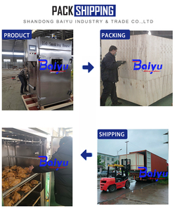 Baiyu CE Aprovação Automática Carne Fumante Forno Sausage Making <span class=keywords><strong>Machine</strong></span> para Fish and Seafood Processing Factory - Product Image 3