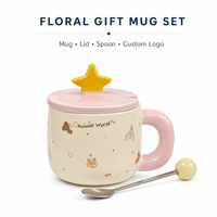 Tasse à petit-déjeuner personnalisable avec couvercle étoilé pour cadeau d'anniversaire de fille, réduction sur les achats en gros, exportation en carton, impression personnalisée