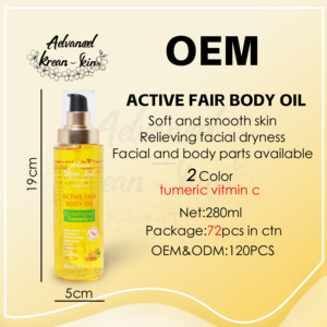 Nuevo Aceite Corporal de Cúrcuma y Vitamina C, Aclarante, Blanqueador, Reduce Marcas de Acné, Hidratante, Alivia la Sequedad, 280 ml - Product Image 2