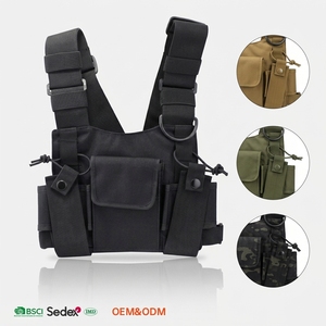 무전기용 전술 가슴 하네스 조끼 내구성 있는 2웨이 라디오 체스트 리그 - Product Image 1