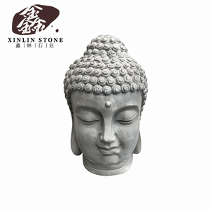 Sculpture de lion en marbre pour l'extérieur en pierre sculptée géante Tête de <span class=keywords><strong>bouddha</strong></span> ancienne Sculpture de jardin en pierre G602 G603 - Product Image 1