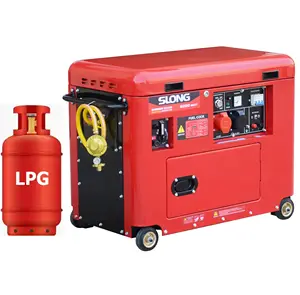 SLONG 8 kW 8000 Watt Silent LPG Generadores domésticos de gas natural generador de combustible dual