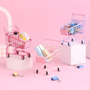 Chariot utilitaire de supermarché, <span class=keywords><strong>mode</strong></span> de rangement de bureau, porte-jouets, mini chariot - Product Image 2