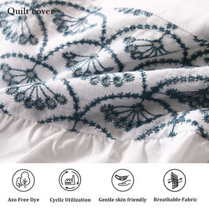 Parure de lit en coton égyptien blanc, luxe hôtelier, taille Queen, vente en gros, draps, taies d'oreiller, housses de couette - Product Image 4