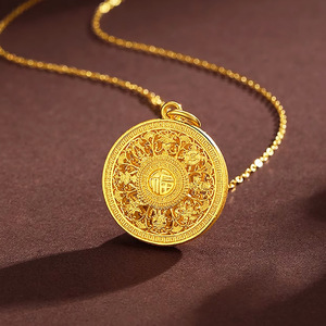 Colgante de Ocho Tesoros de Oro Puro 999 de Shuibei, Método Antiguo de <span class=keywords><strong>Herencia</strong></span> Dura en 3D, Fortuna como Regalo - Product Image 2
