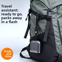 Câble de données rétractable transfrontalier 240W à chargement ultra-rapide et simple tirage pour transfert de données, compatible iPhone 15 et téléphones USB-C