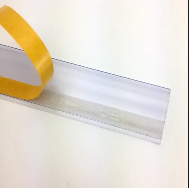 Prezzo di scaffale Porta Etichetta Supermercato Tag Titolare Clip di Striscia IN PVC Trasparente di Plastica