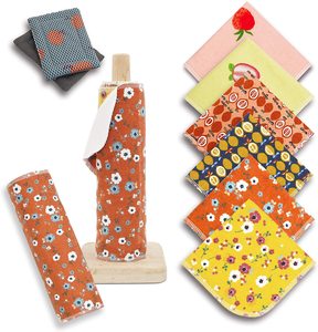 Rouleau de serviettes en papier organique, flanelle, 5 pièces, réutilisables, non papier, serviettes de cuisine en bambou sans papier - Product Image 2