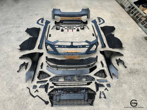 طقم هيكل سيارة Rs7 لأودي A7 S7 ترقية المصد الأمامي والخلفي A7 مصدات سيارة مصدات جانبية تنورة Rs7 طقم هيكل - Product Image 2