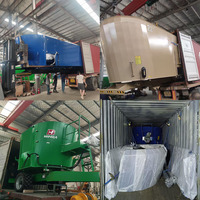 Mélangeur d'aliments TMR hydraulique pour tracteur, wagon mélangeur vertical à double vis sans fin pour l'alimentation des bovins en ferme laitière