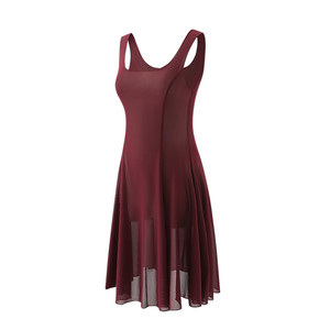 Vestido de <span class=keywords><strong>Ballet</strong></span> Largo de Gasa para Práctica y Actuación, Vestido de <span class=keywords><strong>Ballet</strong></span> con Tirantes Tipo Siamés para Mujer - Product Image 2