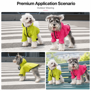 Chaqueta impermeable para perros OEM con capucha, impermeable para mascotas, repelente al <span class=keywords><strong>agua</strong></span>, capa <span class=keywords><strong>de</strong></span> PU transpirable, impermeable para mascotas, ropa para mascotas OEM - Product Image 4