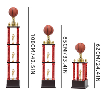 Piala Trofi Bola Basket Plastik Murah Buatan Cina untuk Kompetisi Olahraga Turnamen Pertandingan