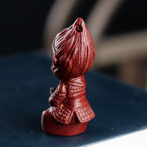 Cinnabar <b>Monkey</b> King Wukong Pendant 32x14x12mm Copper Alloy Themed Charm Necklace <b>Gift</b> Hangzhou Origin - Product Image 2