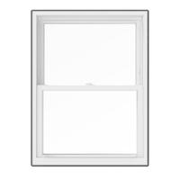 Ventana Doble Abatible de Estilo Americano, de Vinilo, con Marco de UPVC, Panel con Rejilla de PVC, Vidrio Doble Aislante de Baja Emisividad, Blanca