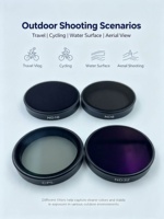 Action 5A Compatible 4-in-1 DSLR Camera Lens Filter Kit UV ND CPL Filters Square 55mm Glass Material Waterproof Aluminum Frame