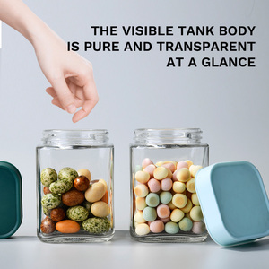 Bocaux de conservation en verre sans plomb, hermétiques, de qualité alimentaire, écologiques, compatibles lave-vaisselle pour cuisine, garde-manger, céréales, snacks et cadeaux promotionnels - Product Image 3