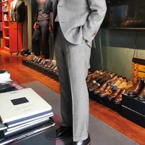Ensemble de <span class=keywords><strong>costume</strong></span> en laine pied-de-poule sur <span class=keywords><strong>mesure</strong></span> - Vêtements formels classiques pour hommes, coupe ajustée, smoking de marié, <span class=keywords><strong>costume</strong></span> de bureau slim fit - Product Image 5