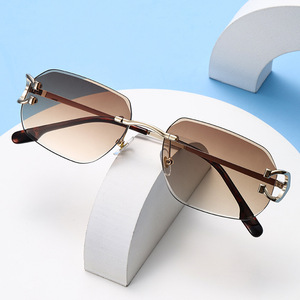 Gafas de Sol Personalizadas con Logotipo, Montura Sin Aro, UV400, Estilo Moderno, Cuadradas, Poligonales, para Hombre y Mujer - Product Image 3