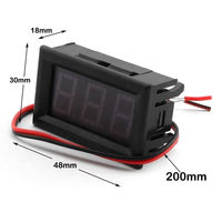 Mini Voltímetro Digital AC 70V-500V, Medidor de Voltaje de Panel con Pantalla LED de 2 Cables