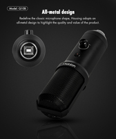 Kit de microphone de conférence à condensateur cardioïde Q10B personnalisé avec prise jack 3,5 mm, connexion USB, suppression du bruit anti-pop et antichoc