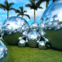 Boules à miroir gonflables sphère géante en PVC grande boule réfléchissante pour décoration de fête de mariage ballon à miroir gonflable grande boule brillante