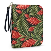 Sac de protection pour Bible tendance avec imprimé floral tropical Teuila Coconut, fermeture éclair, idéal pour les voyages quotidiens, l'église, le shopping et les cadeaux